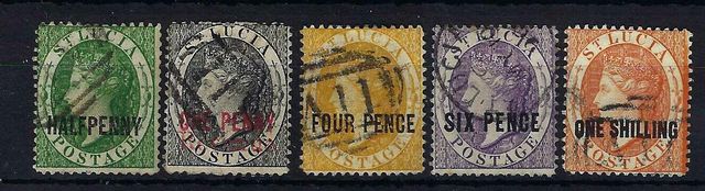 Image of St Lucia SG 25/9 FU British Commonwealth Stamp